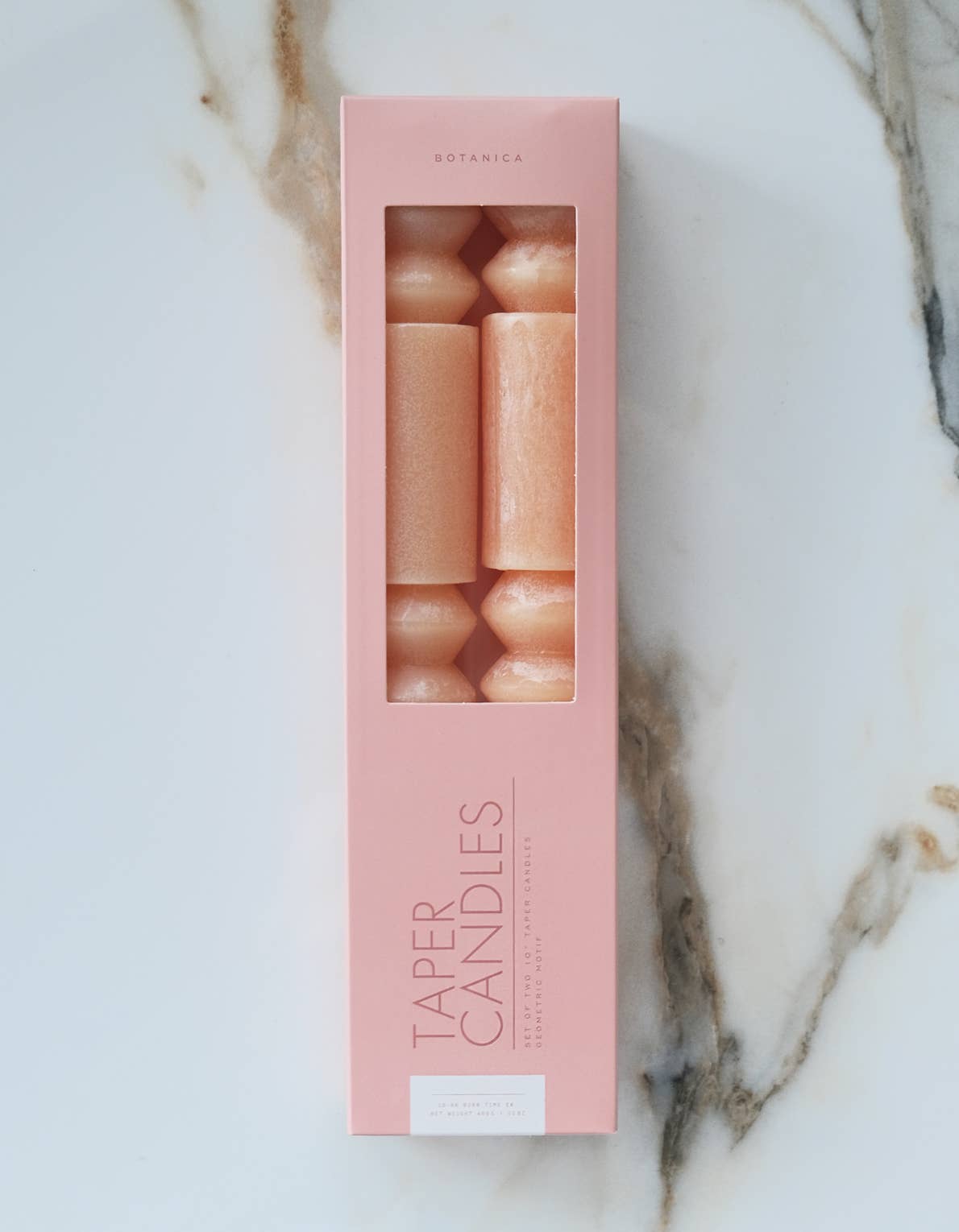 Geometric Taper Candles | Apricot