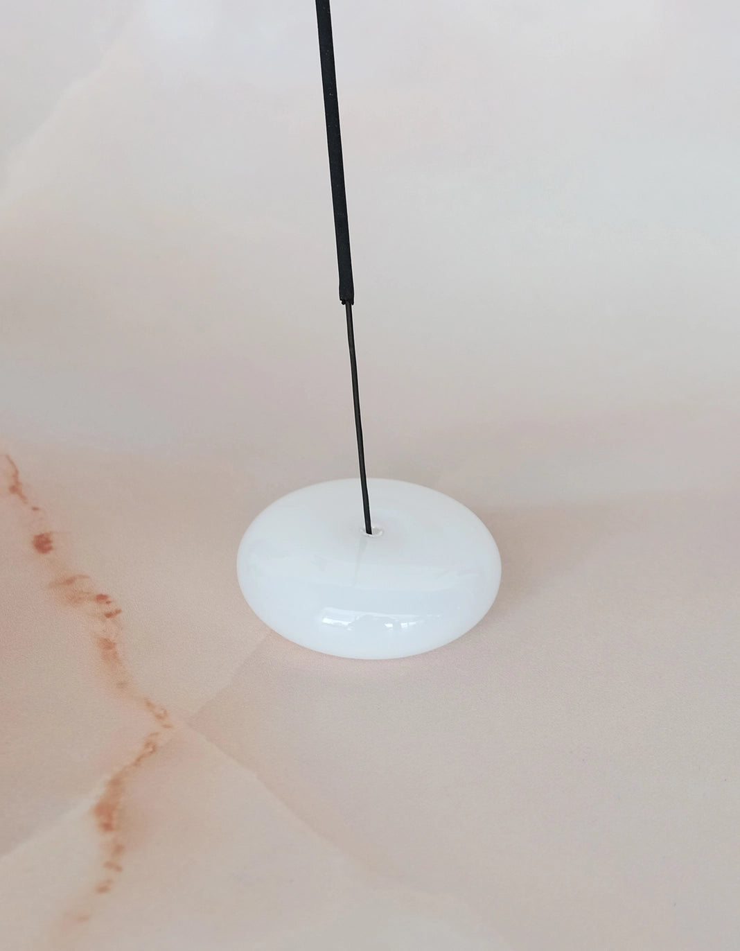 Glass Bubble Incense Holder - White Milk