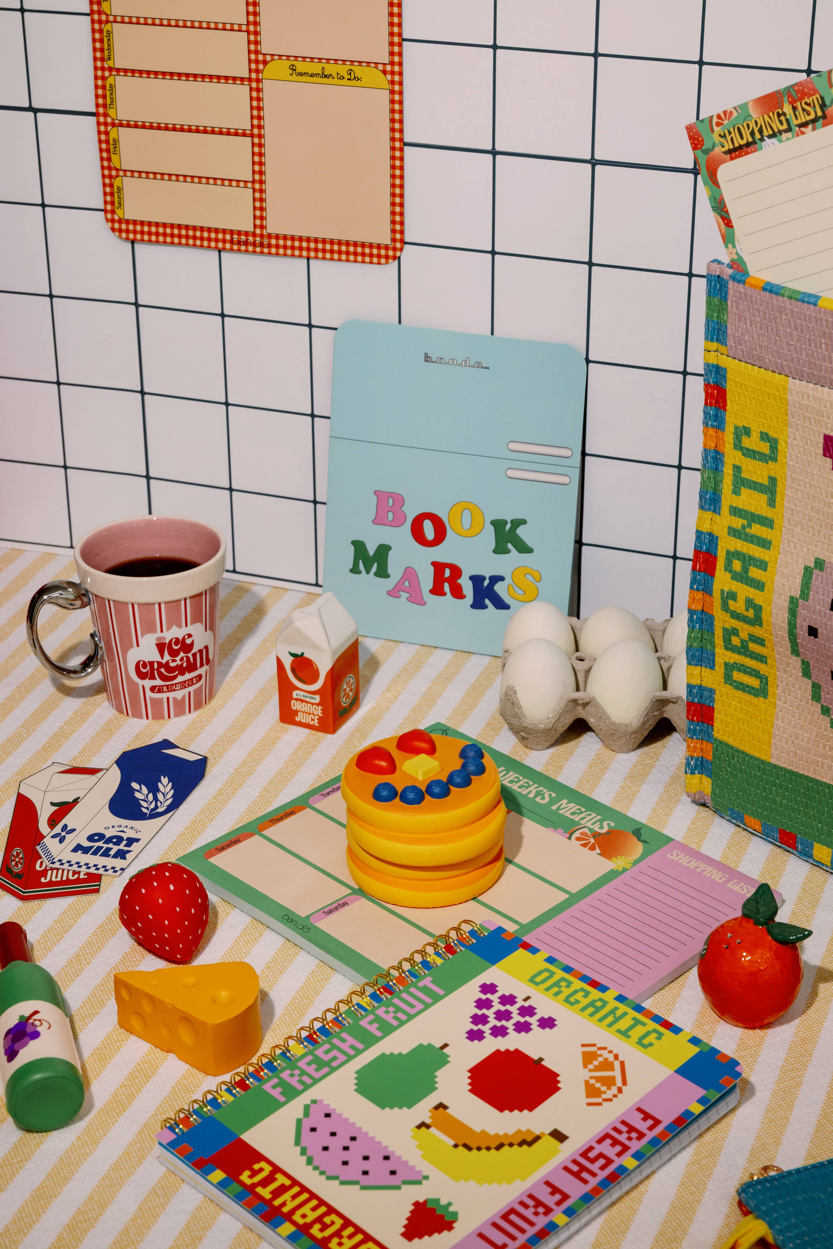 Rough Draft Mini Notebook, Fruit Tiles