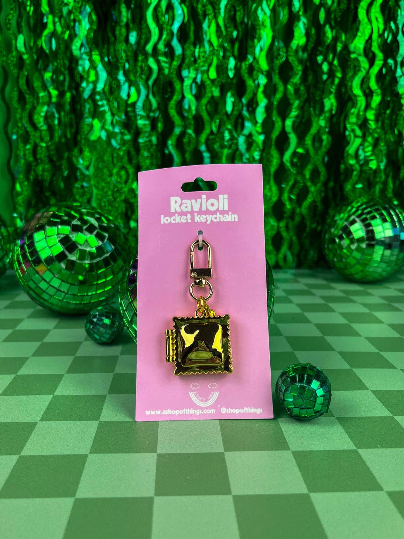 A Shop of Things - Ravioli Locket Keychain