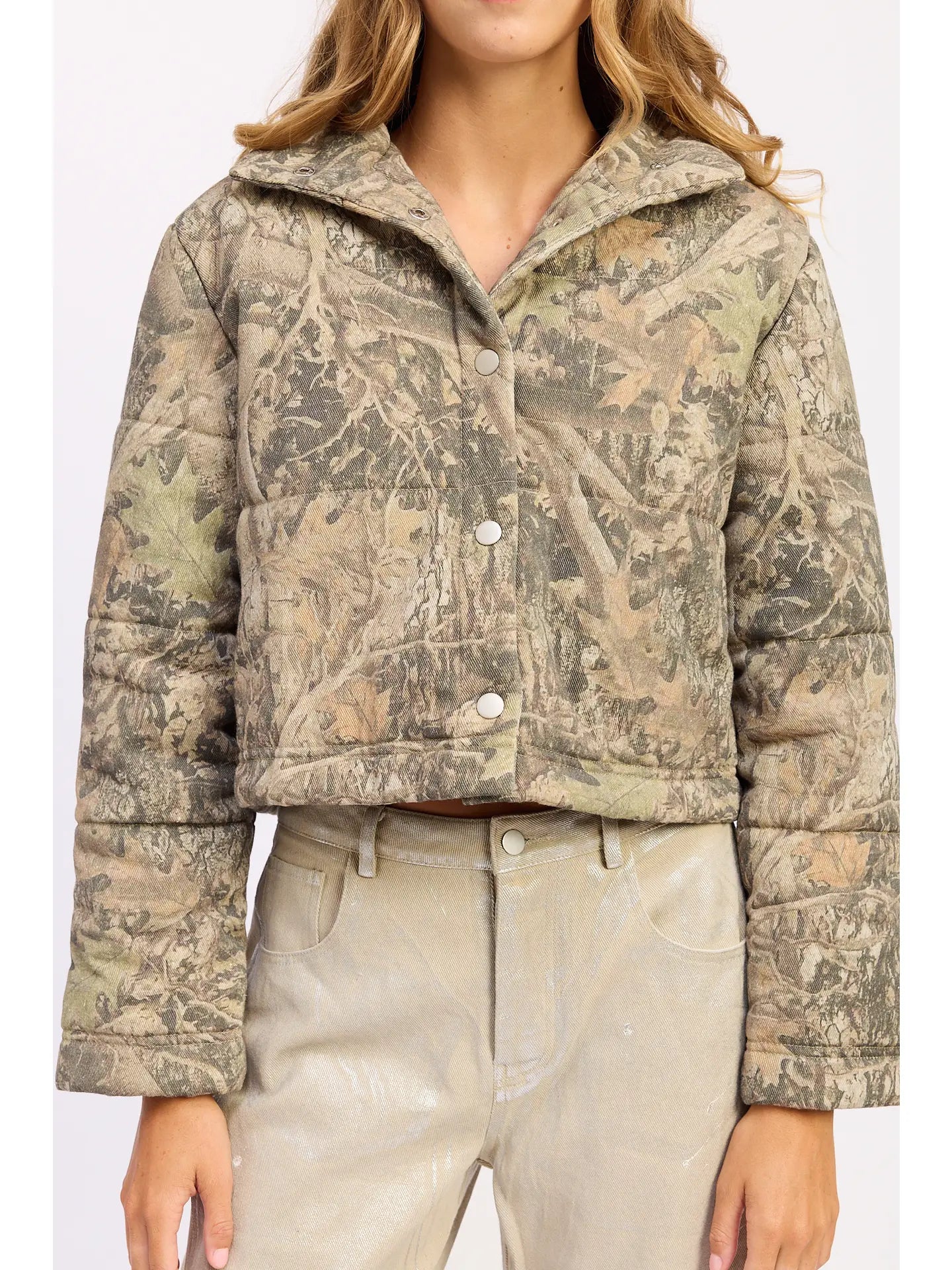 Woodland Camo Puffer Jacket