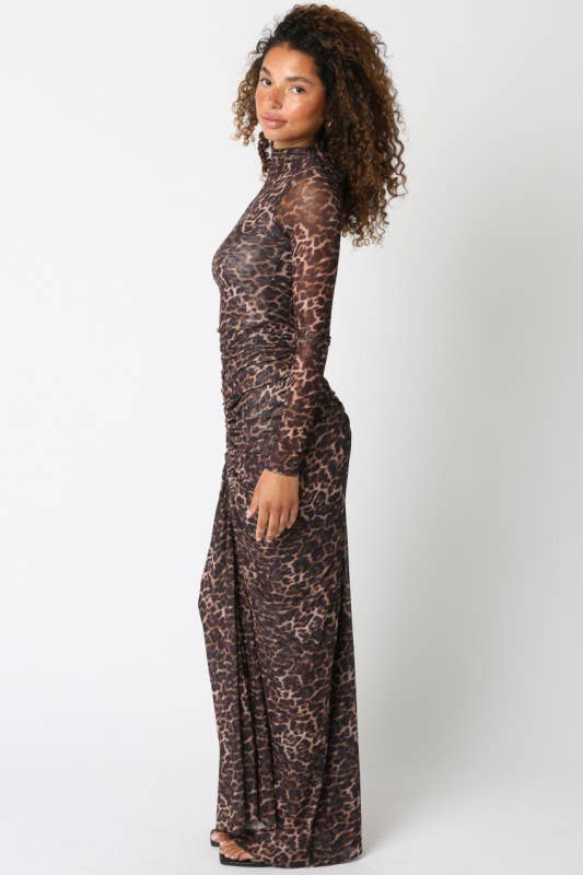 Tara Leopard Maxi Dress