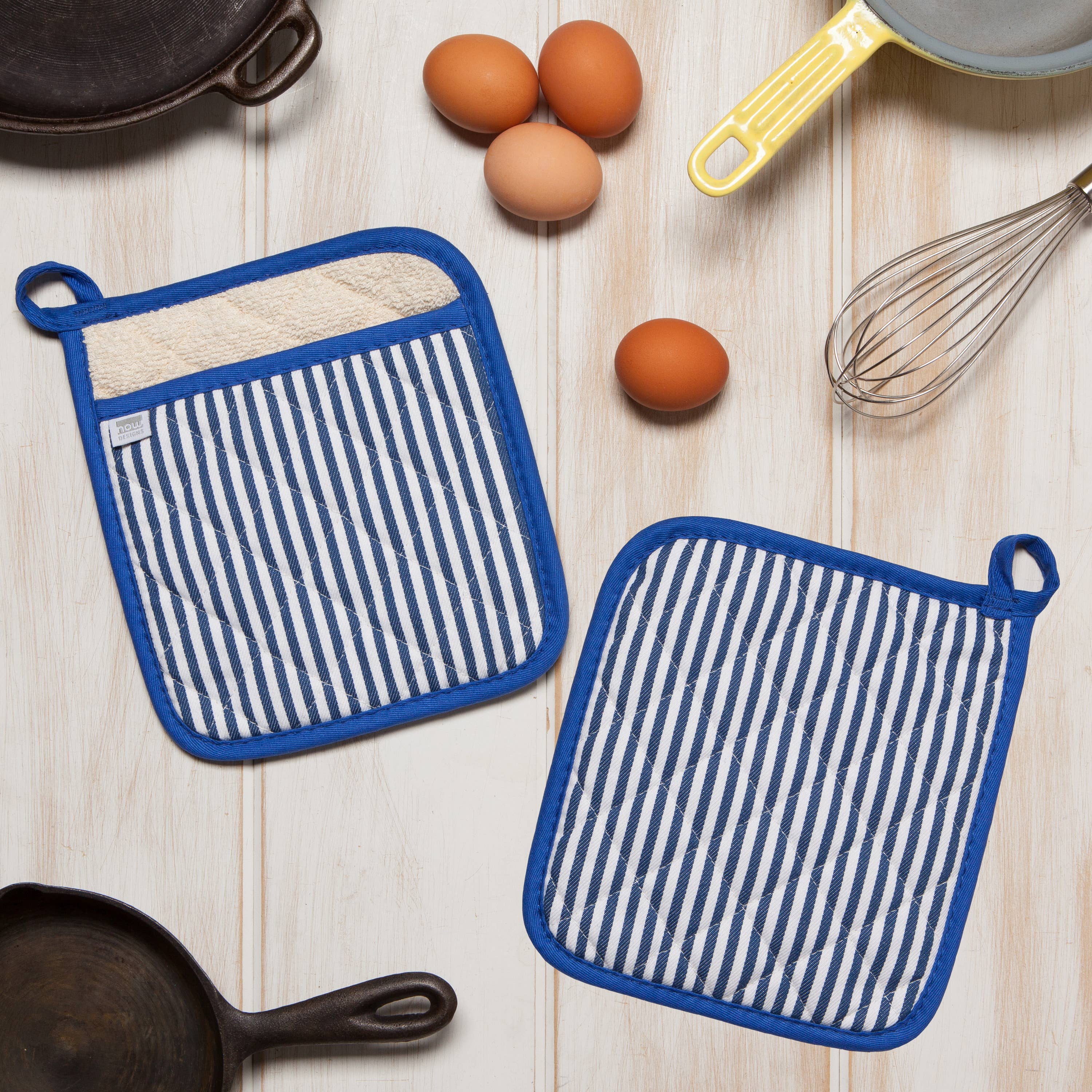 Blue Narrow Stripe Potholder