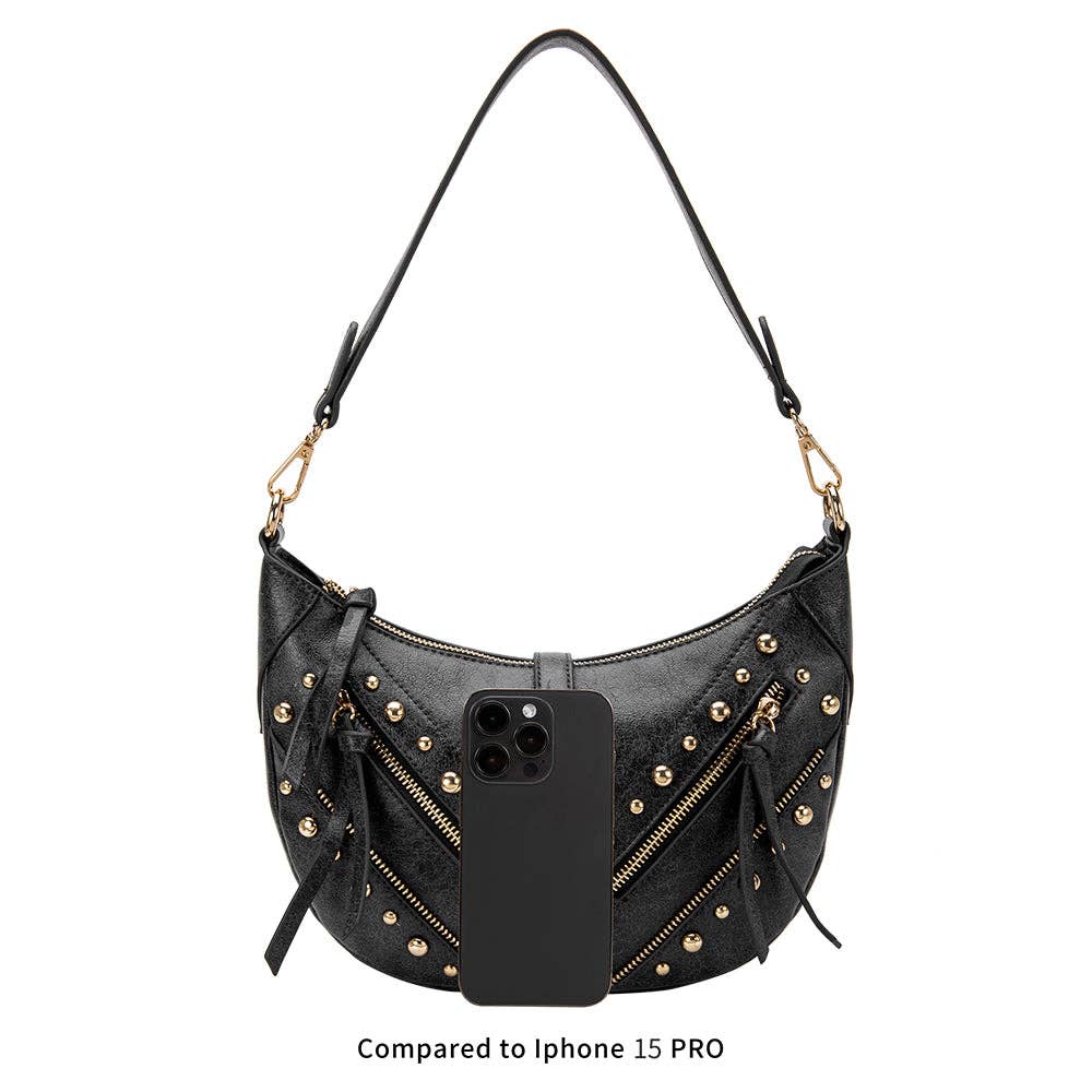 Maeve Black Recycled Vegan Shoulder Bag - Downerss