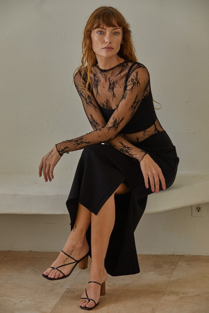 Aubrey Ruby Lace Top - Black