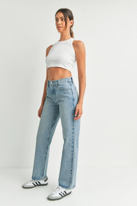 Relaxed Straight - Medium Denim - Downerss