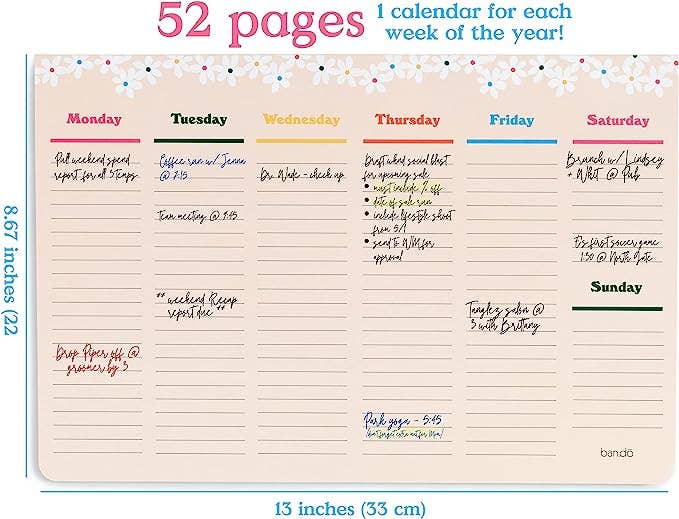 Week-To-Week Mega Desk Notepad
