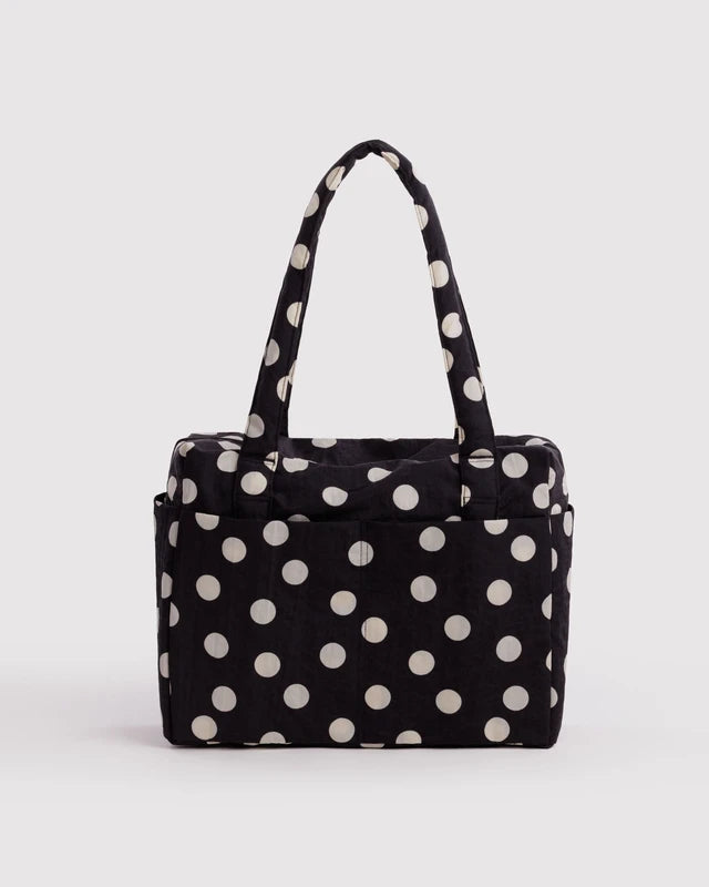 Small Cloud Carry-On - Black And Cream Polka Dot