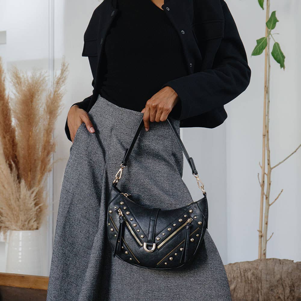 Maeve Black Recycled Vegan Shoulder Bag - Downerss