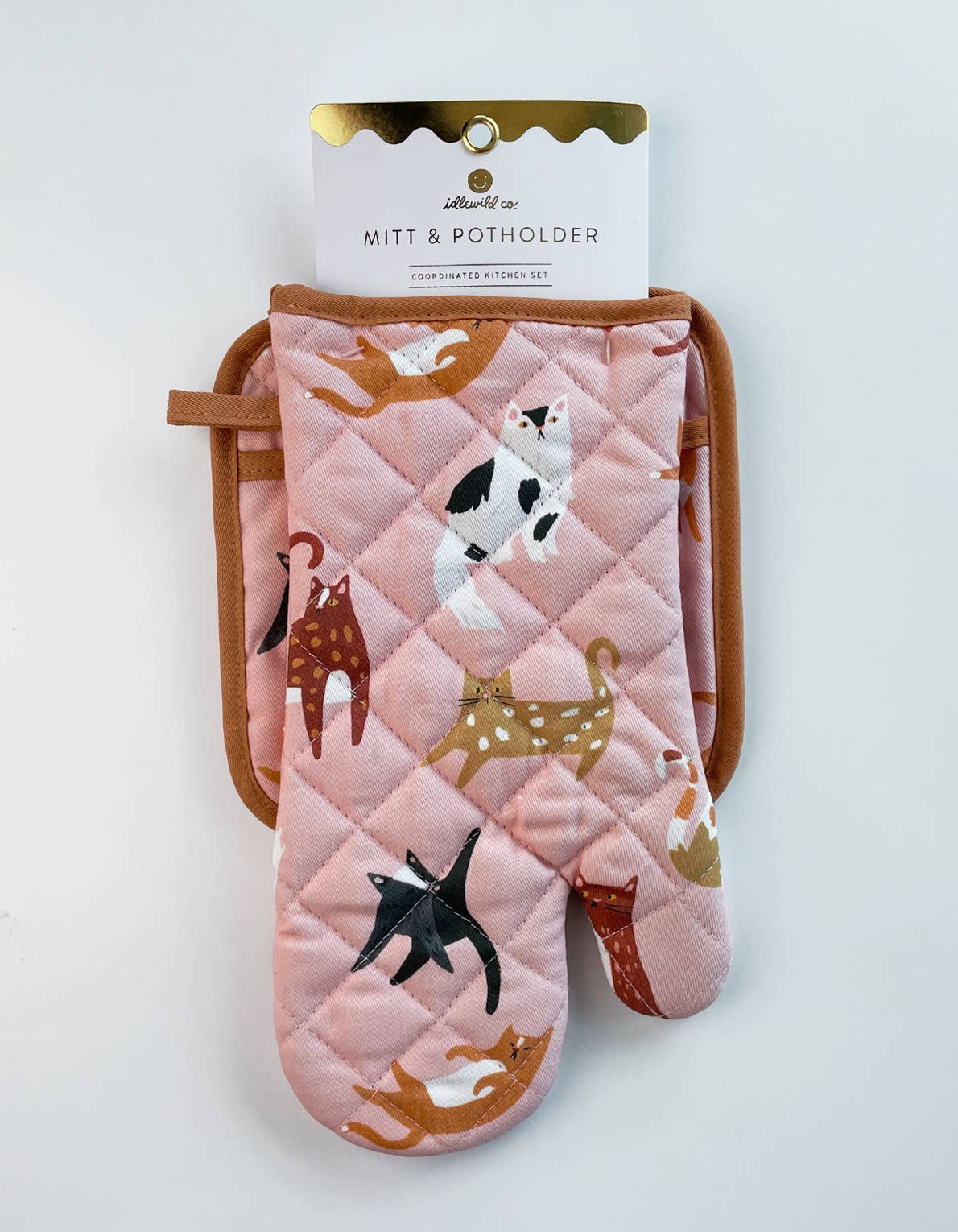 Cats Oven Mitt + Pot Holder Set - Downerss