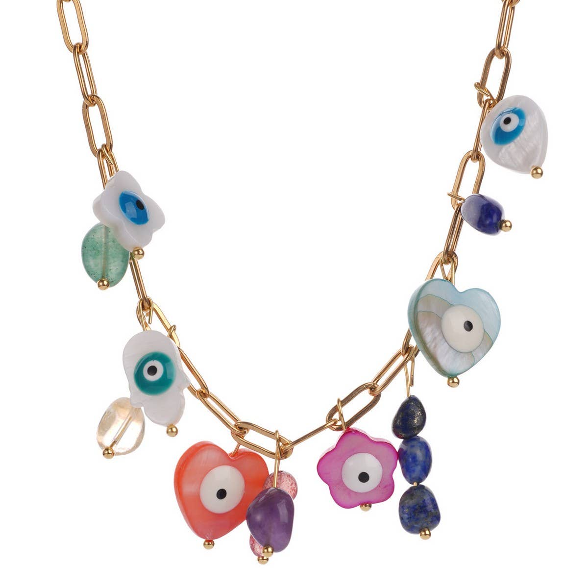 Gemstone Charm Necklace