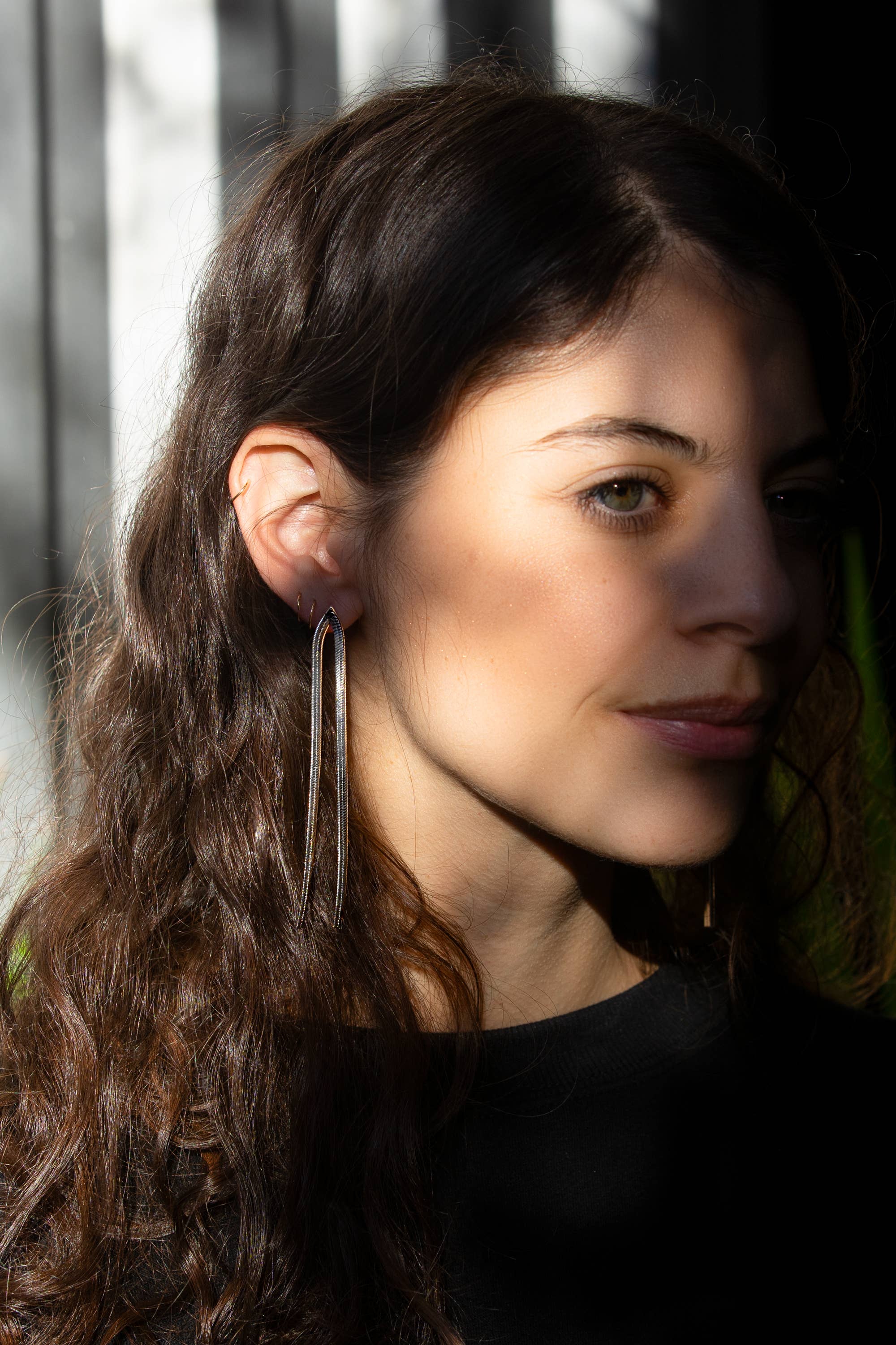Peter and June - Boogie Nights Earring - Silver Rhodium Plated - Downerss
