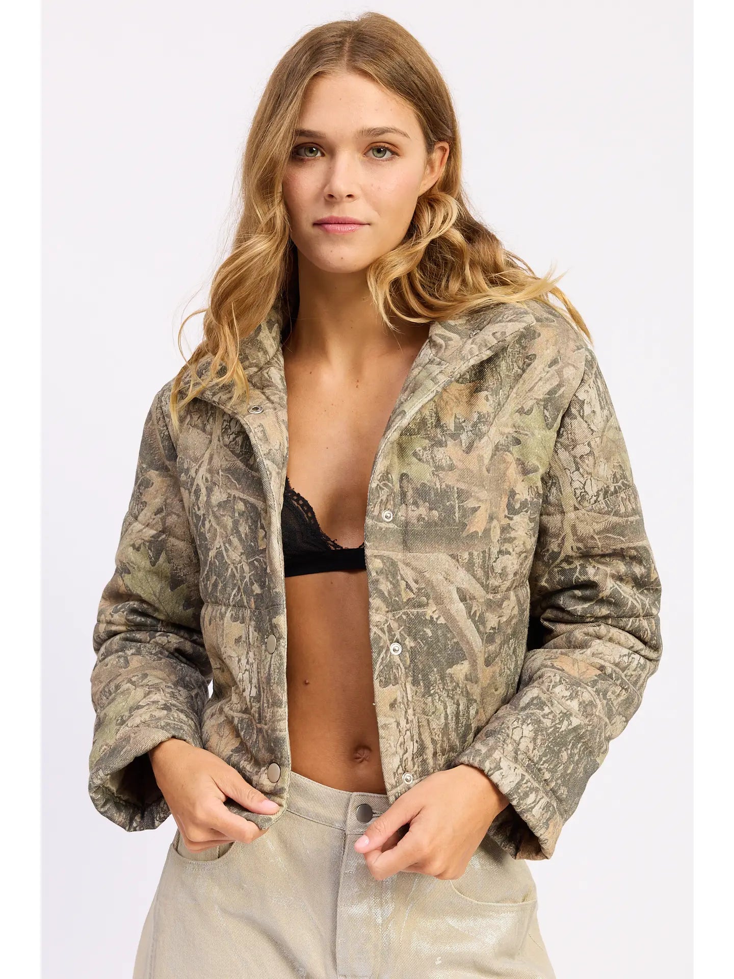 Woodland Camo Puffer Jacket