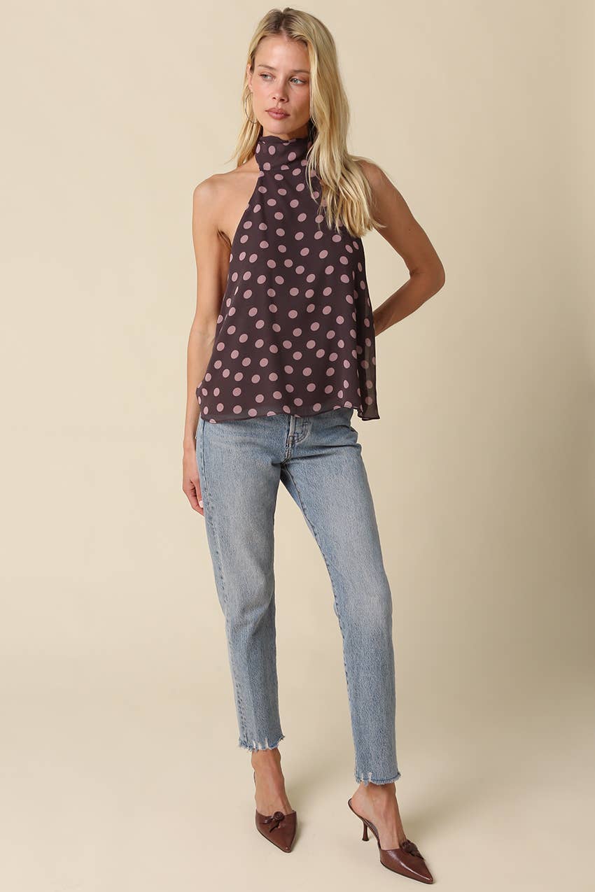 Nova Polka Dot Halter Top