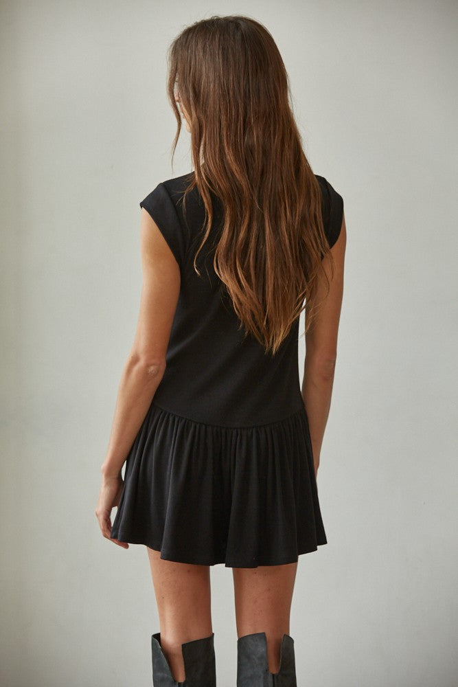 Mock Neck Mini Dress