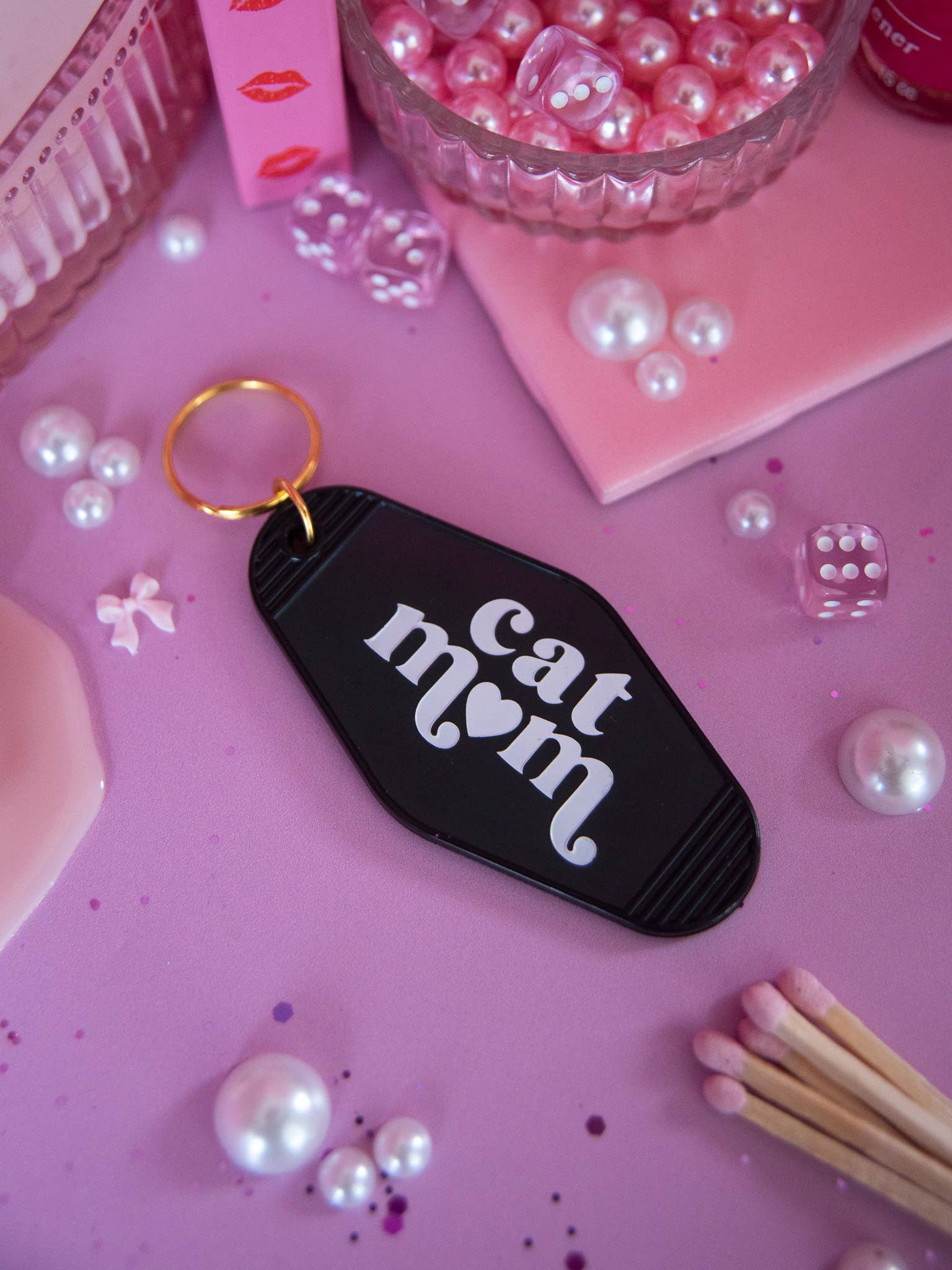 Cat Mom Keychain - Downerss