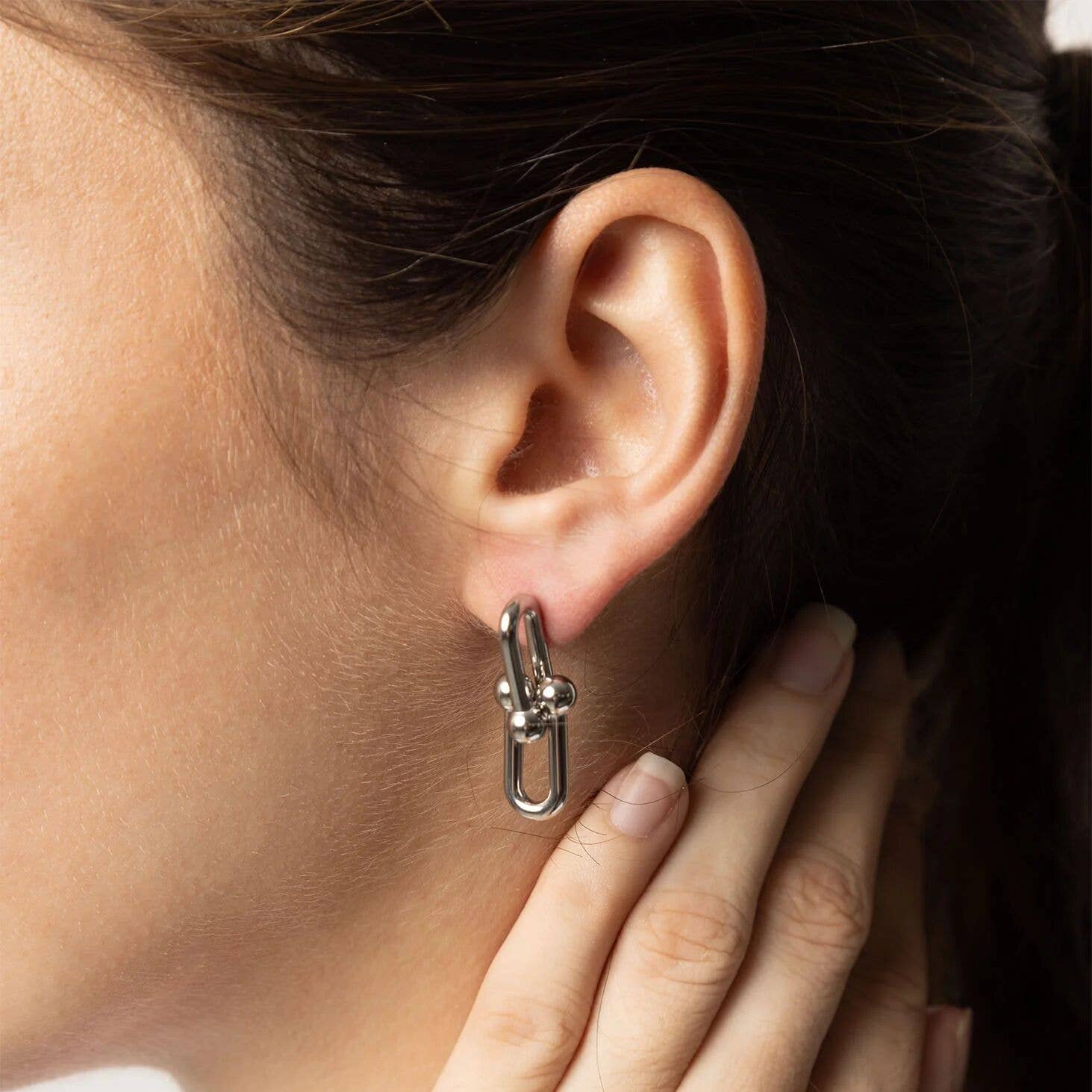 Thick Ulock Chain Earrings