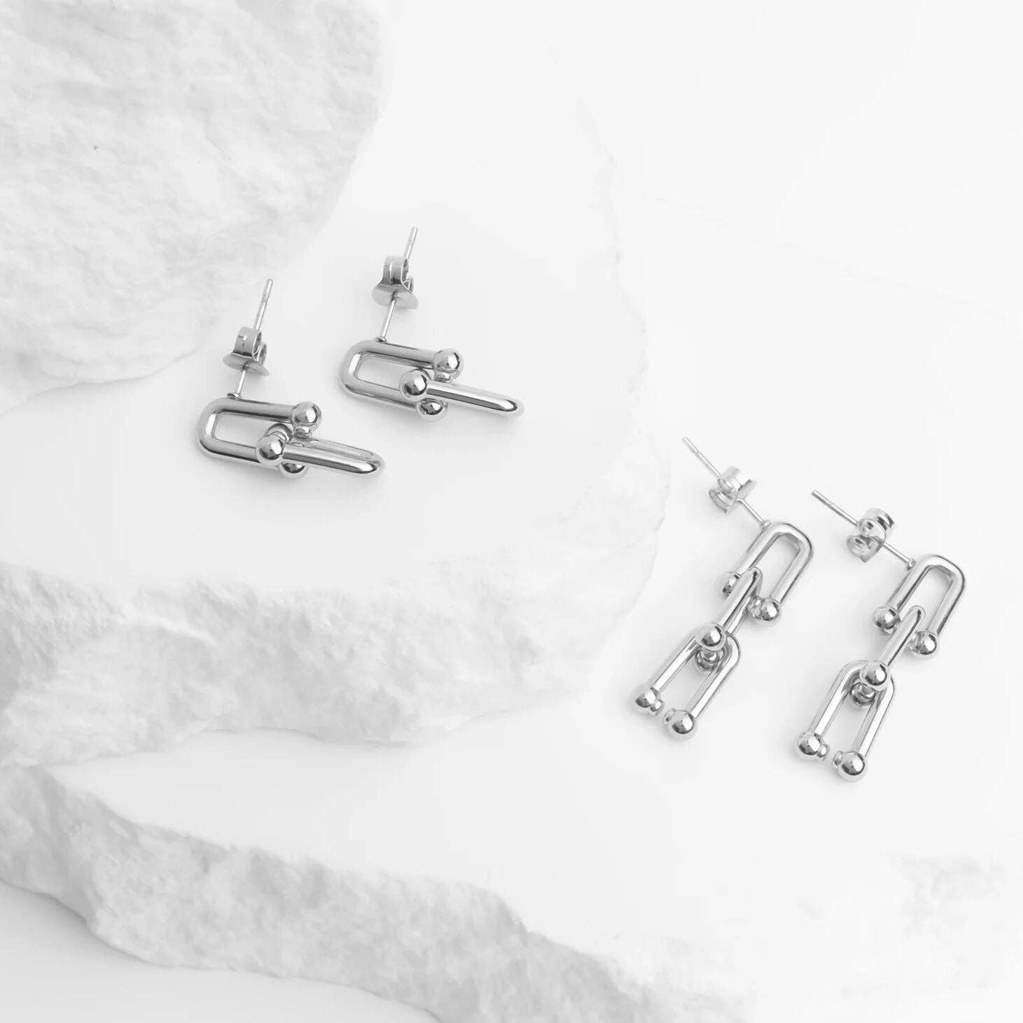 Thick Ulock Chain Earrings