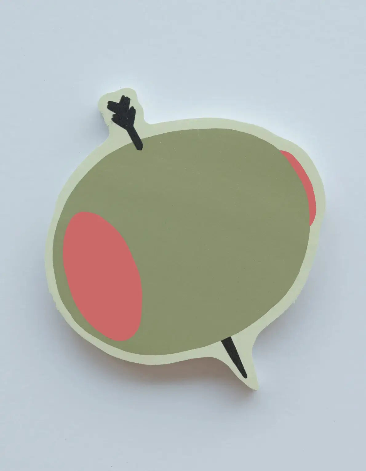 Olive Die-Cut Sticky Notepad - Downerss