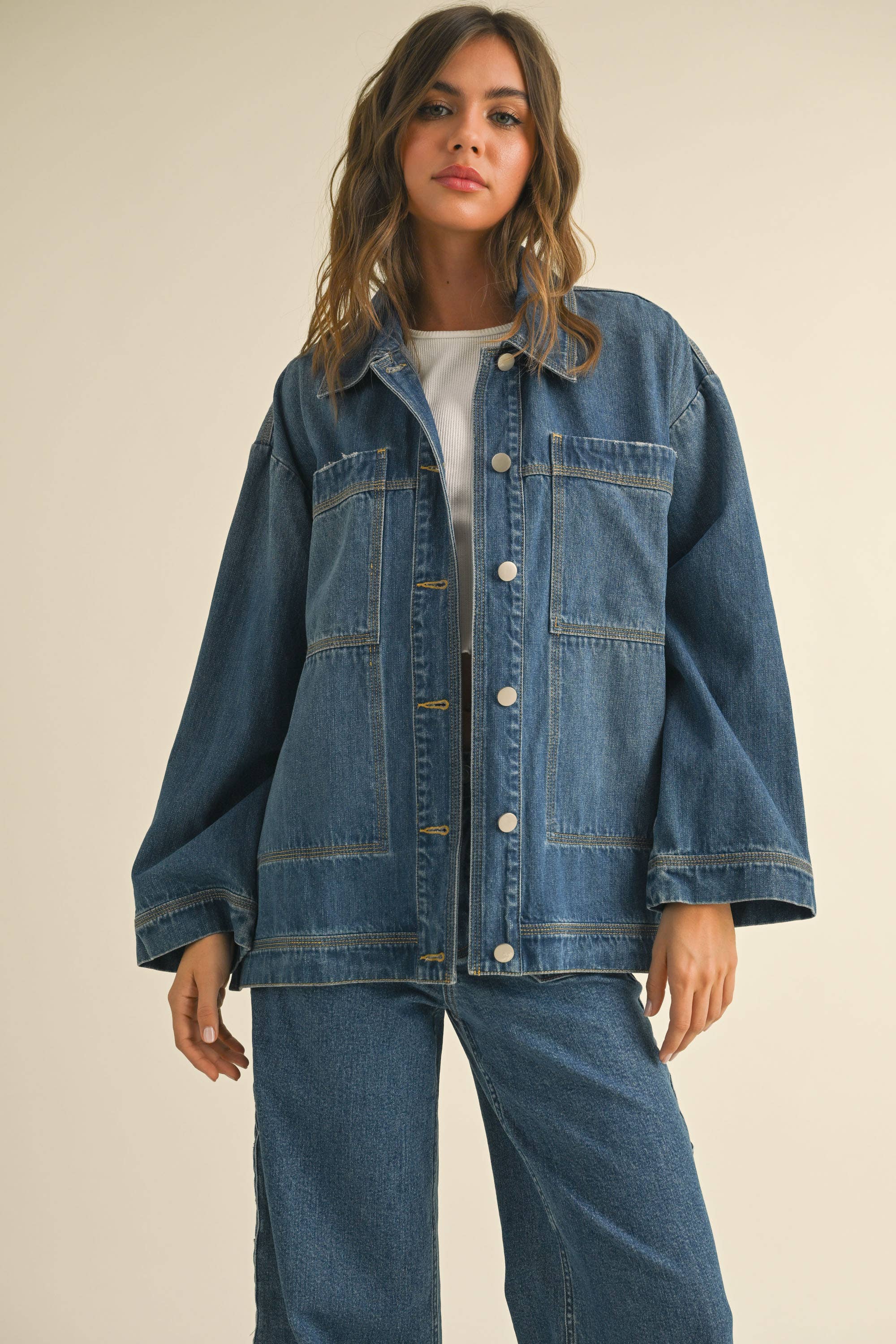 Tie Side Denim Jacket