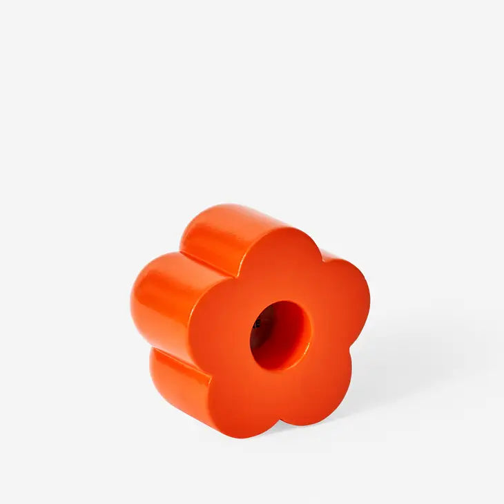 Poppy Incense/Candle Holder - Coral