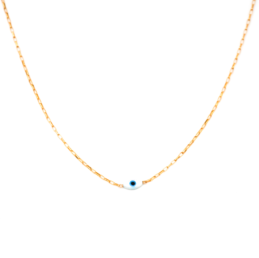 Baby Link Chain with Evil Eye Necklace - Downerss