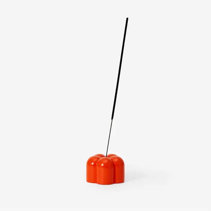Poppy Incense/Candle Holder - Coral