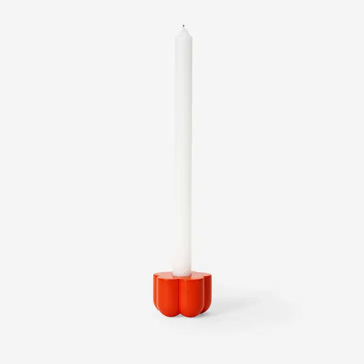 Poppy Incense/Candle Holder - Coral