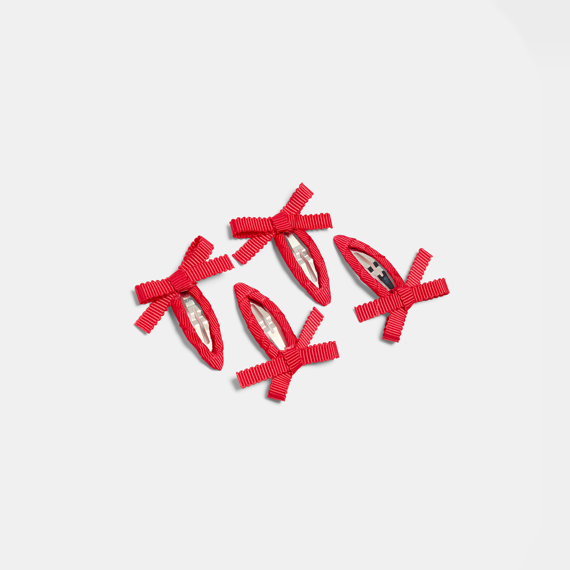 Mini Bow Snap Clips in Cherry - Downerss
