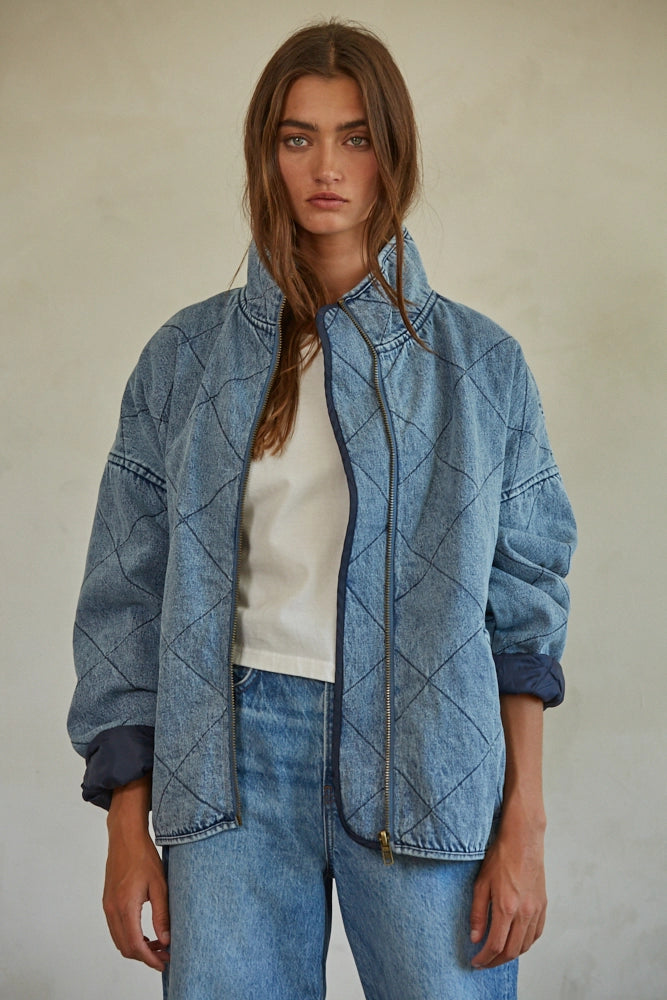 Denim Quilted Jacket
