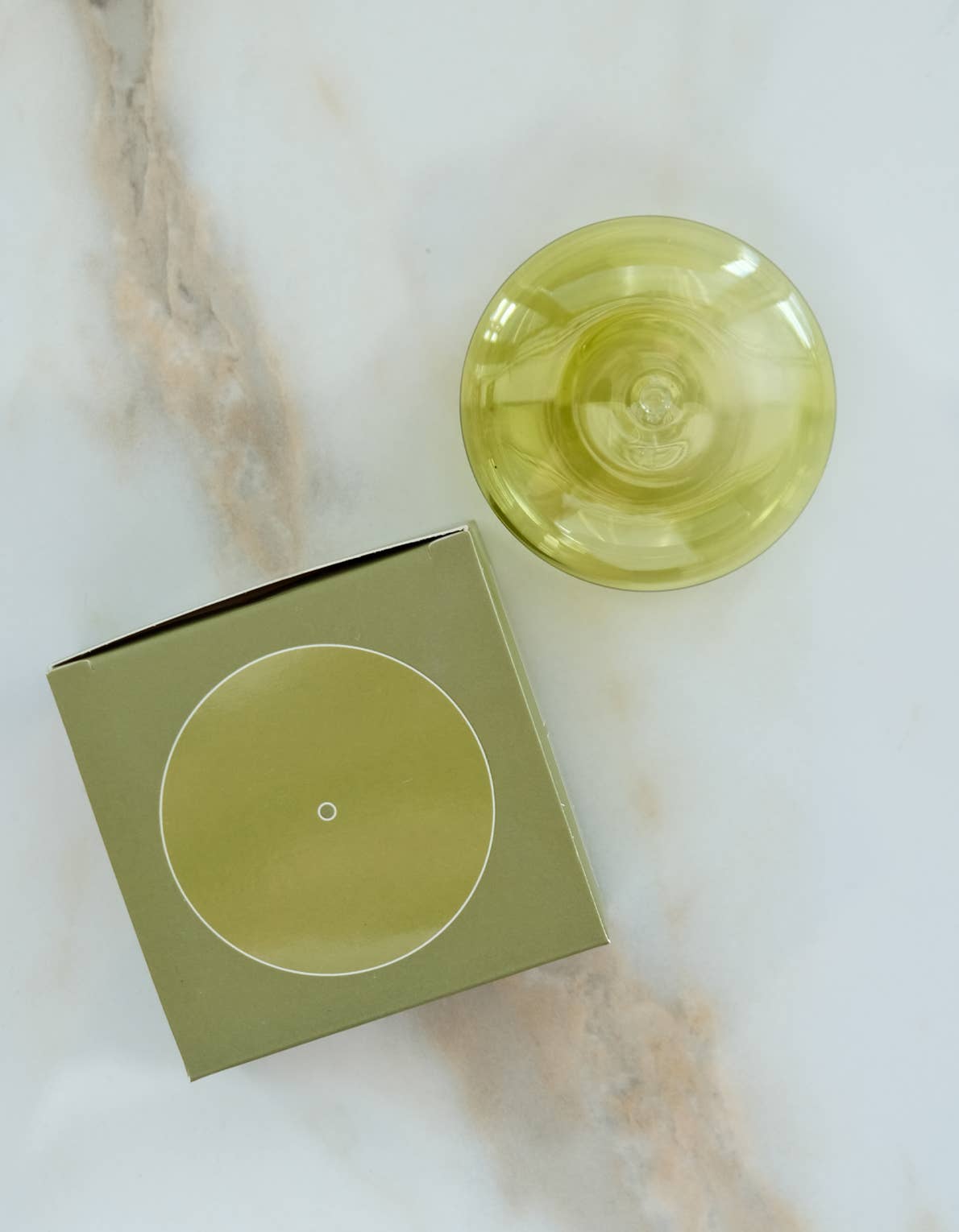 Glass Bubble Incense Holder - Martini Olive