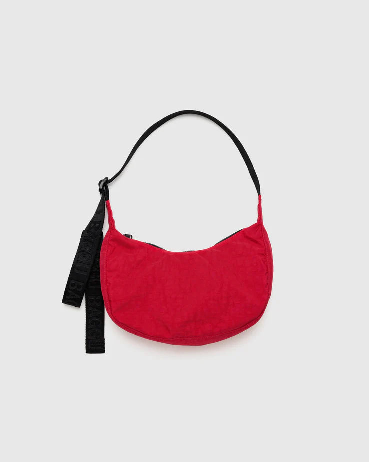 Small Nylon Crescent Bag - Candy Apple