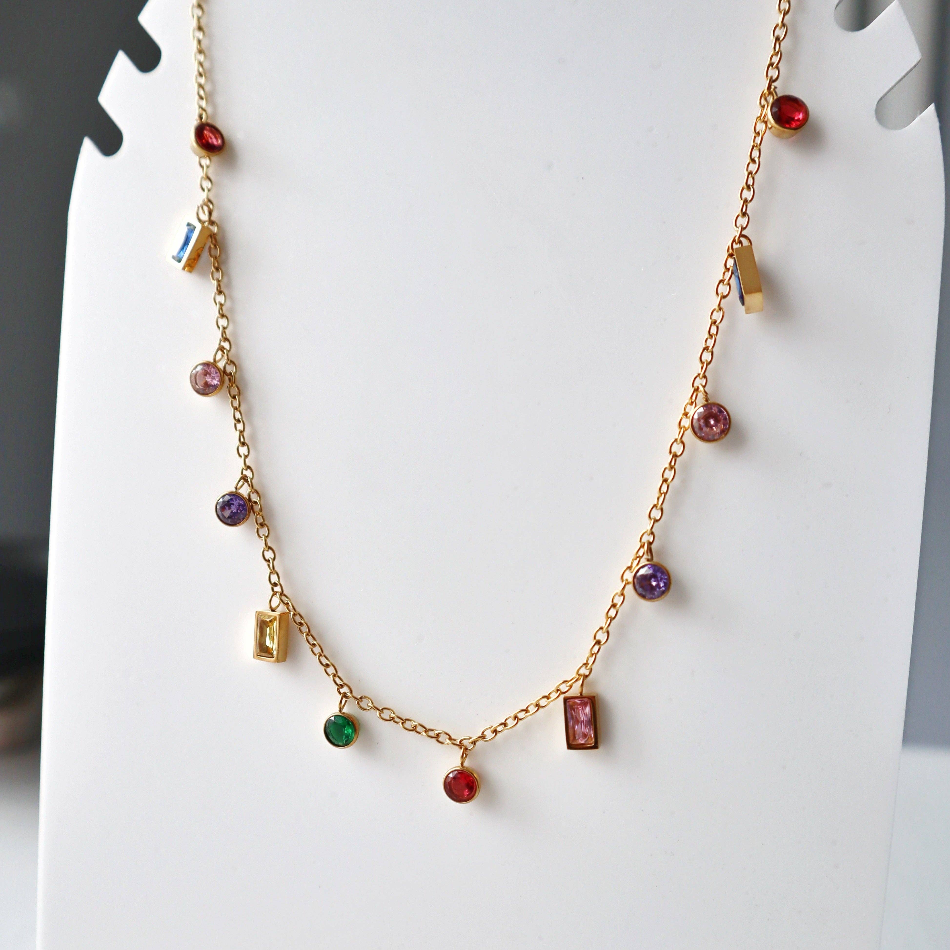 Kahlea Necklace | Multicolor Gem Necklace