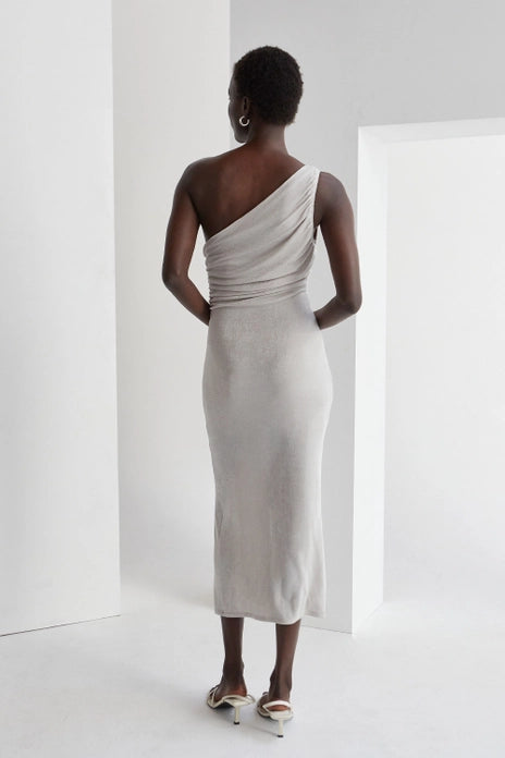 Katrina One Shoulder Knit Midi Dress 
