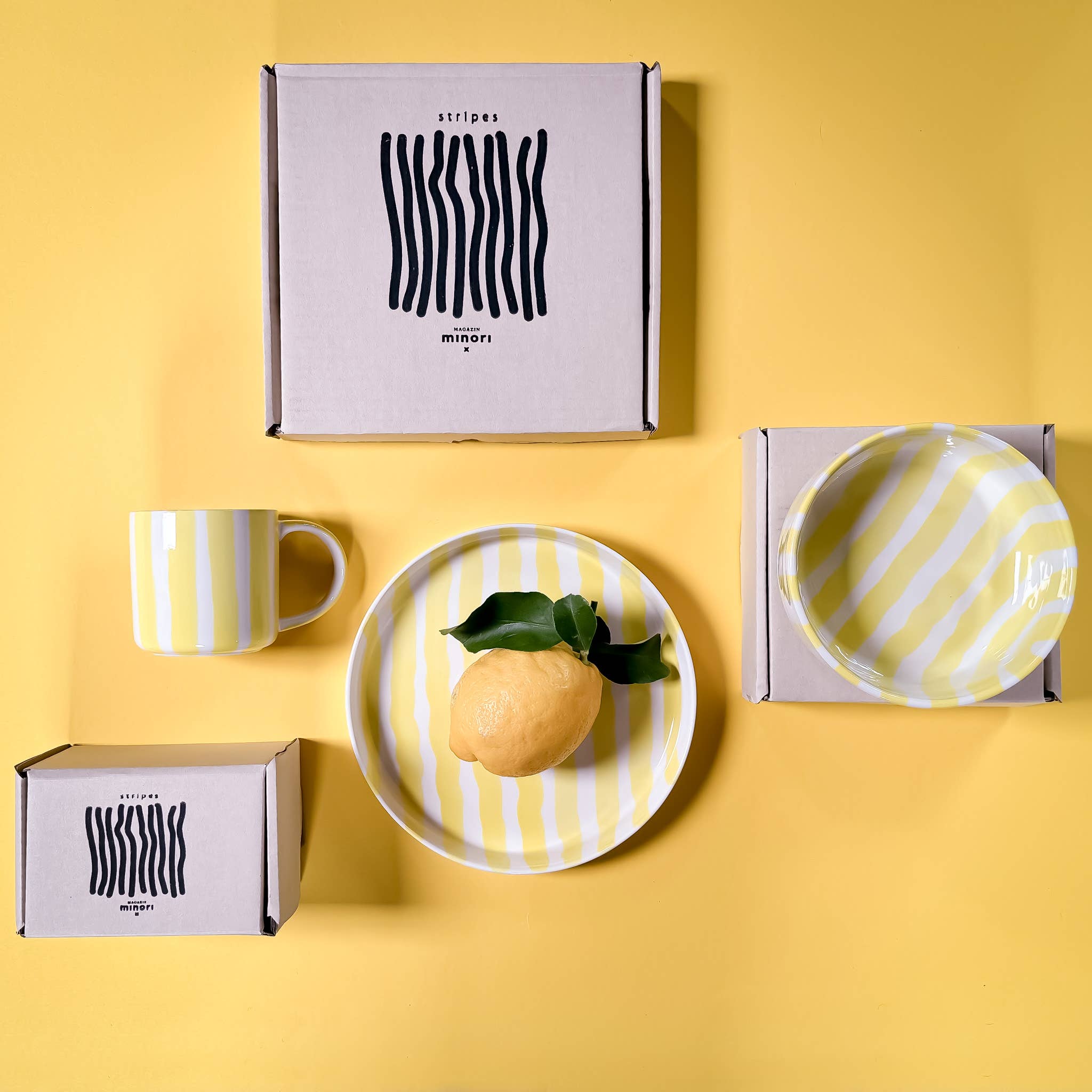 Mug Stripes - beach yellow 