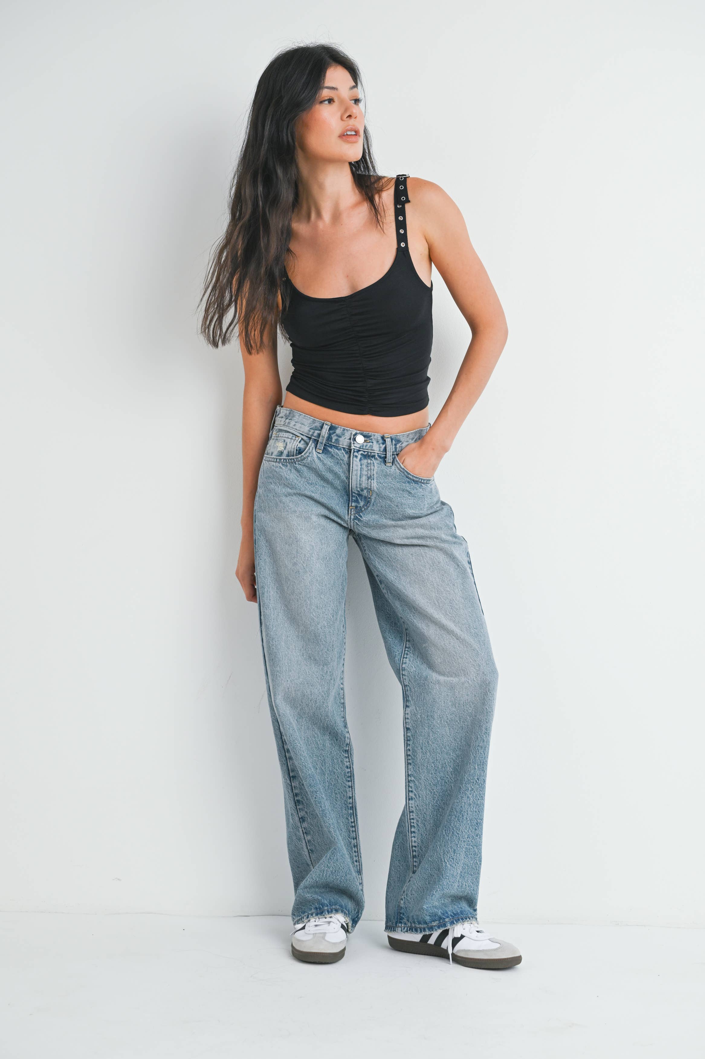 Vintage Light Wash Low Rise Baggy Slouch Jean