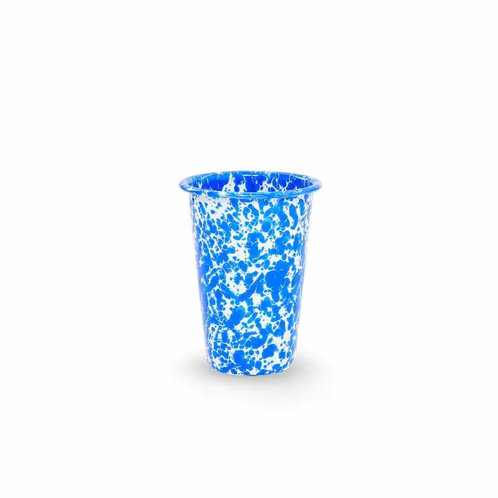 Splatter Enamelware 14 oz Tumbler - Blue