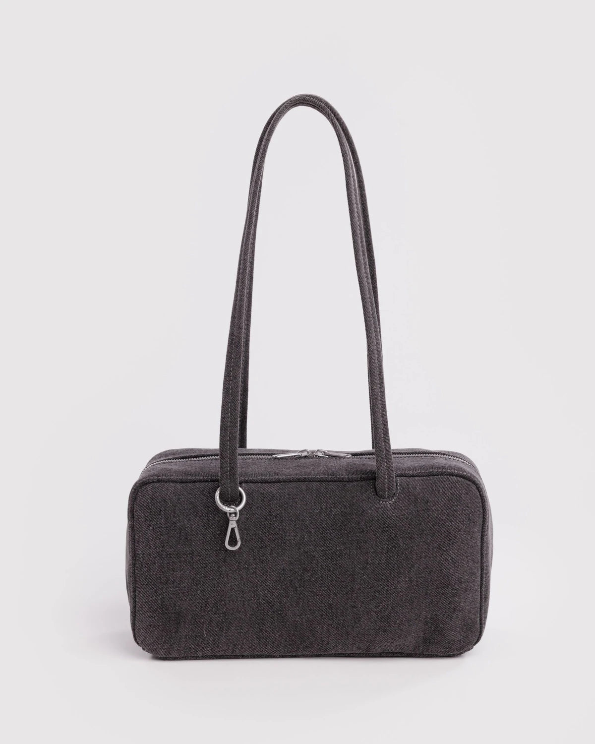 Nylon Bowler Bag - Washed Black Denim