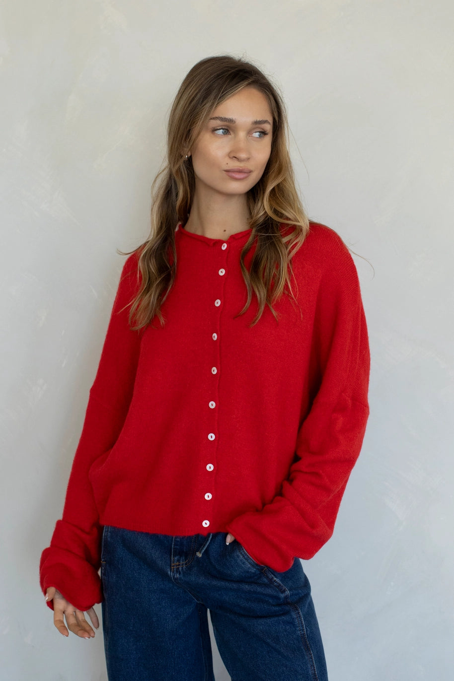 Piper Cardigan - Red