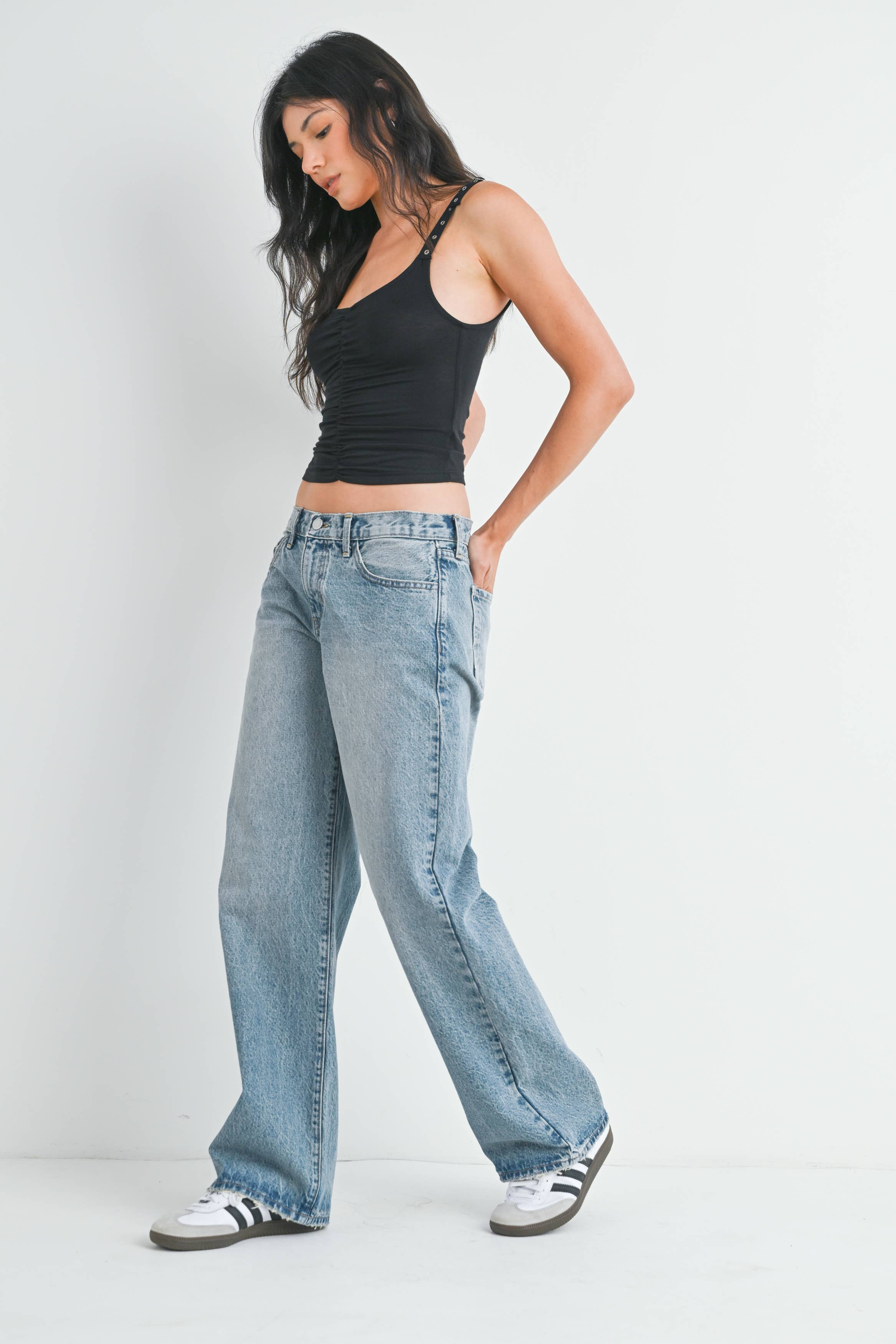 Vintage Light Wash Low Rise Baggy Slouch Jean