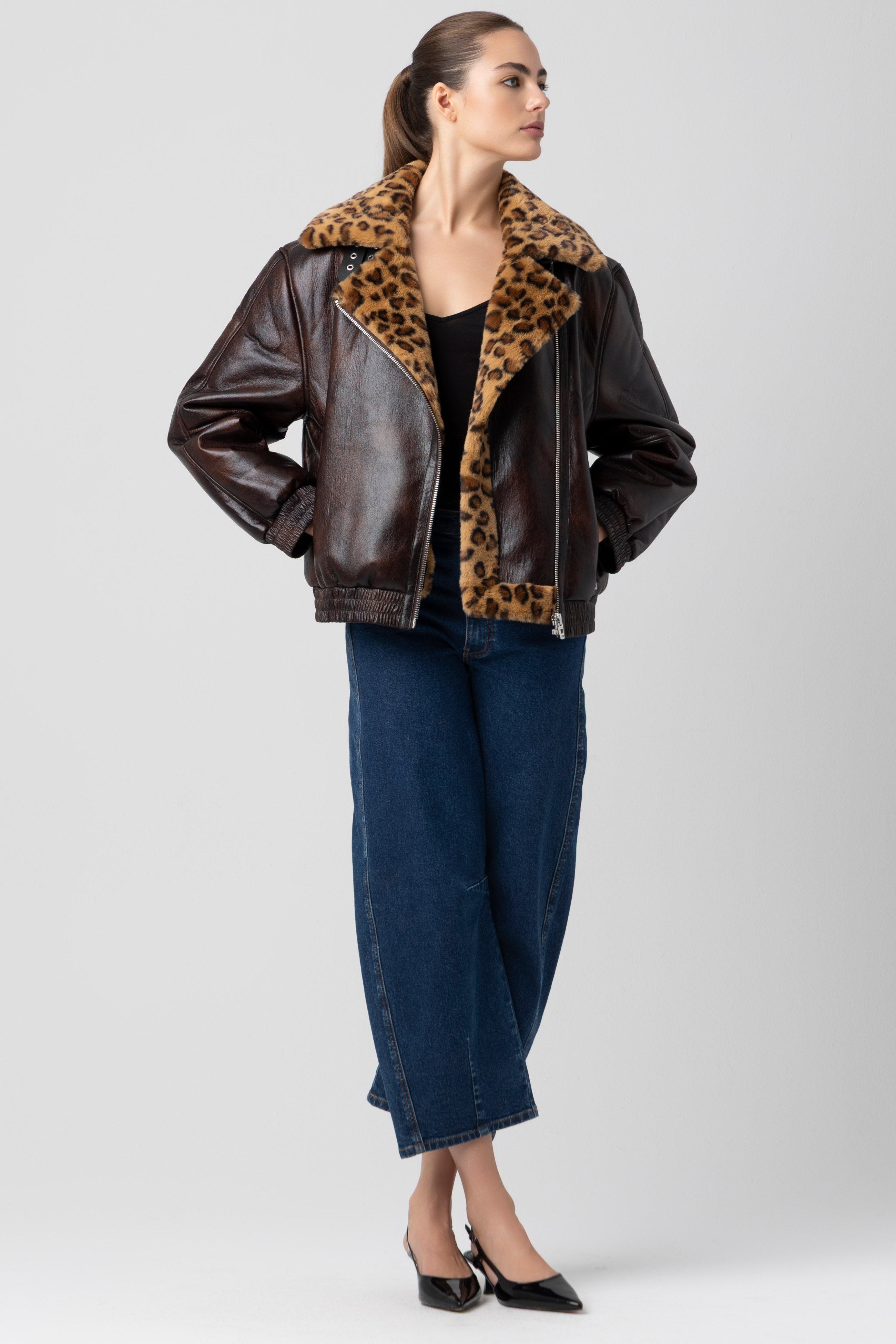 Weekend Warrior Leather Bomber Jacket