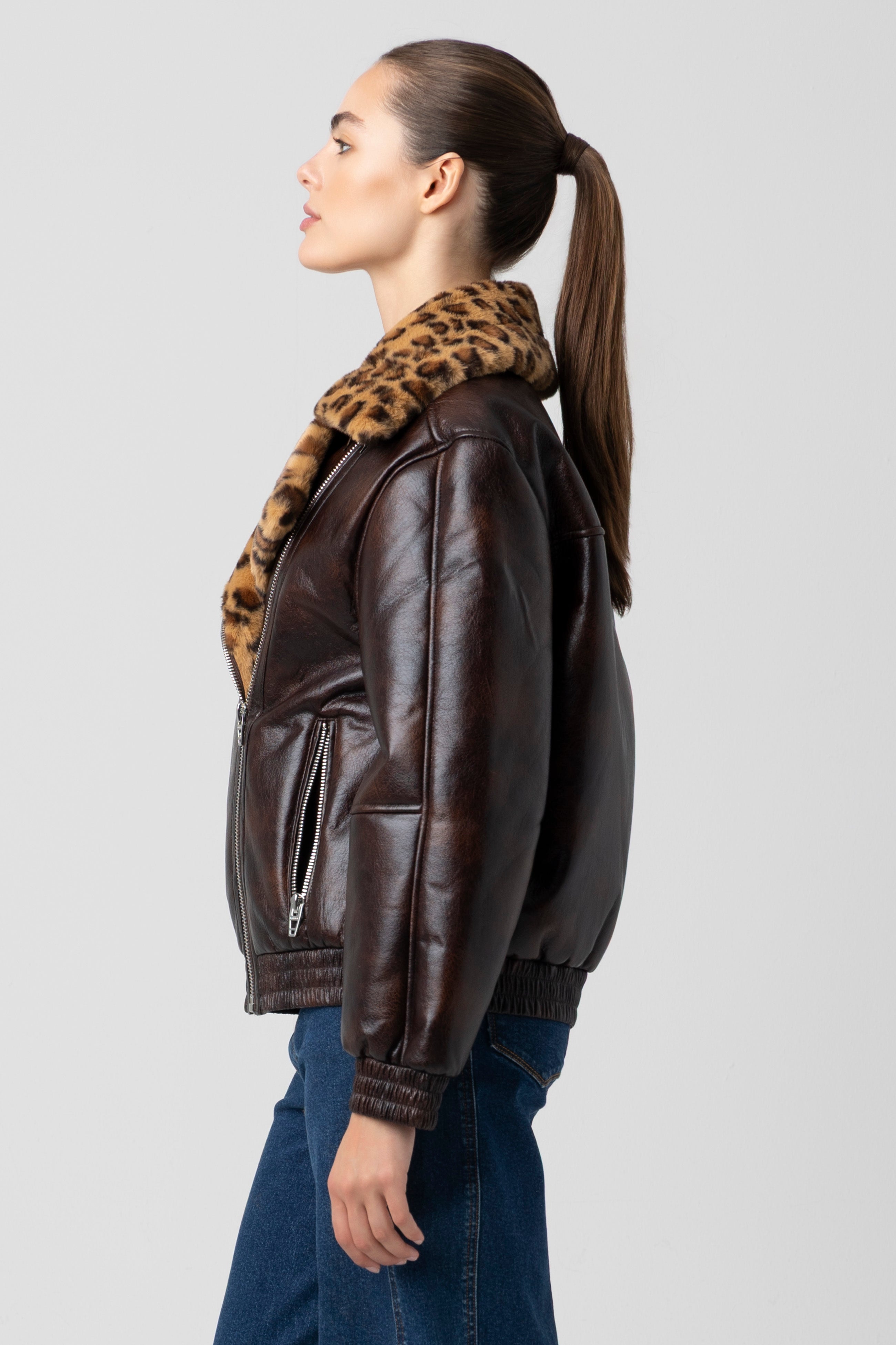 Weekend Warrior Leather Bomber Jacket