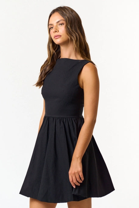 Bubble Hem Mini Dress