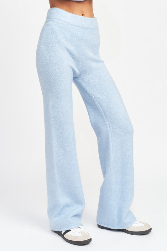 Baby Blue Wide Leg Pants