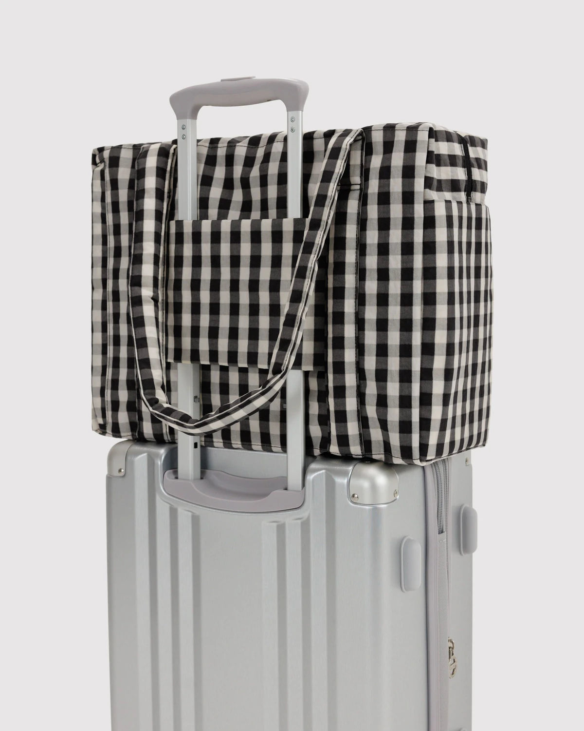Small Cloud Carry-On - Black And Cream Gingham