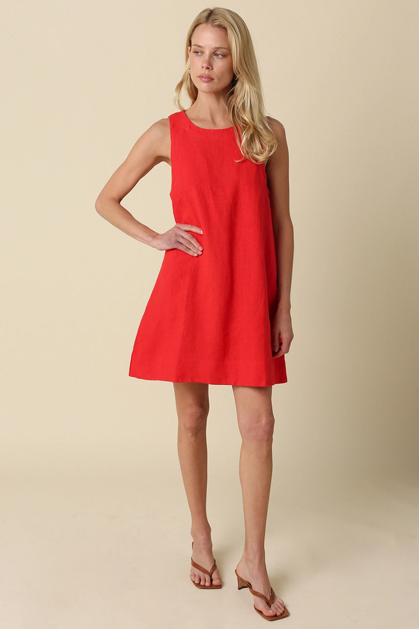 Lena Linen Mini Dress