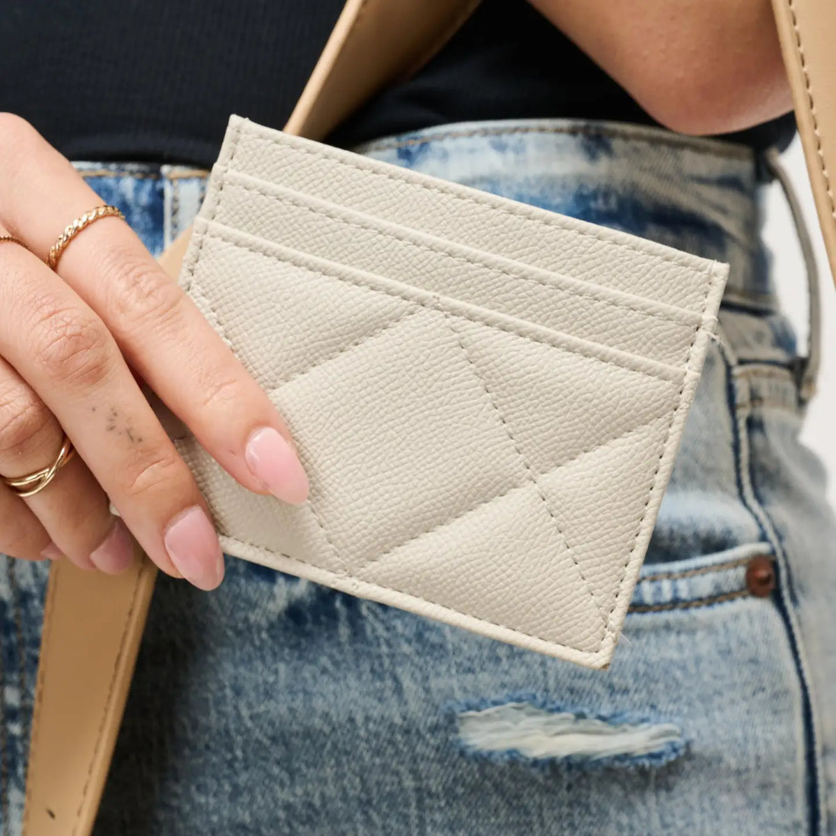 Lainey Card Holder - Bone