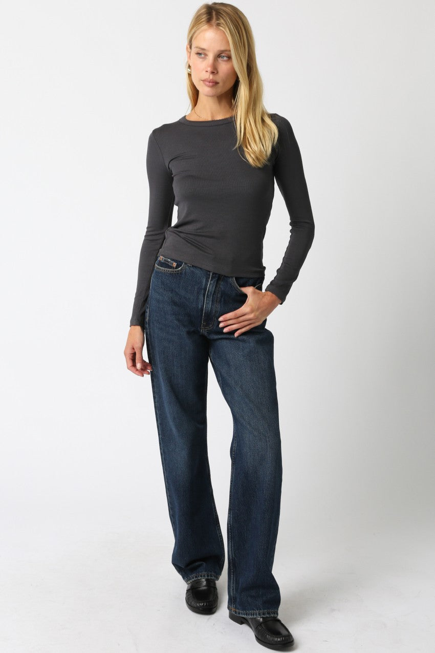 Jessie Long Sleeve Top - Ash