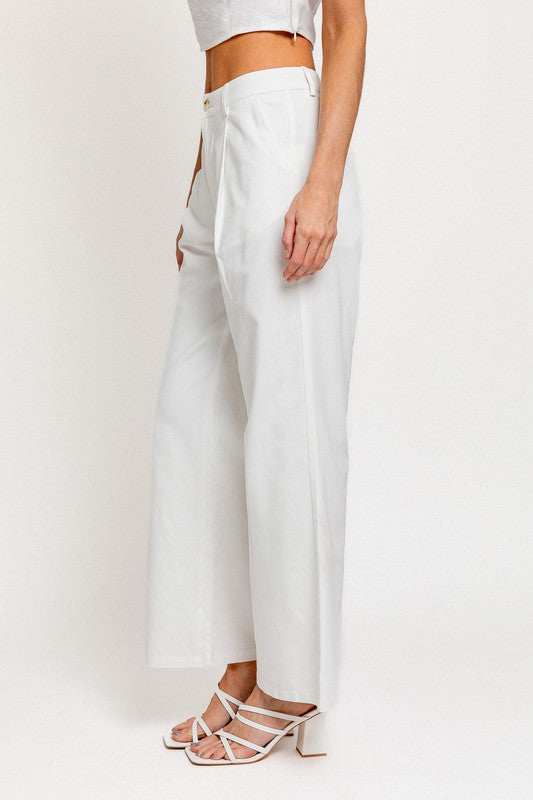 White Linen Trousers 