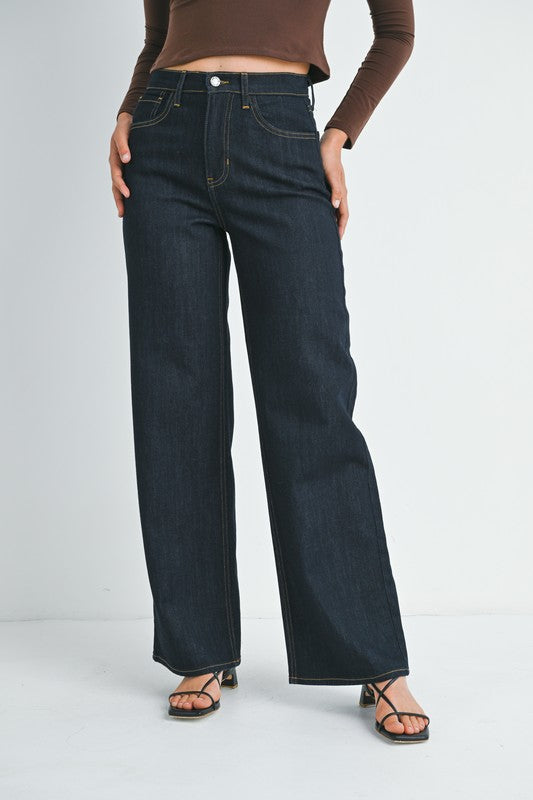 Relaxed Wide Leg - Dark Denim